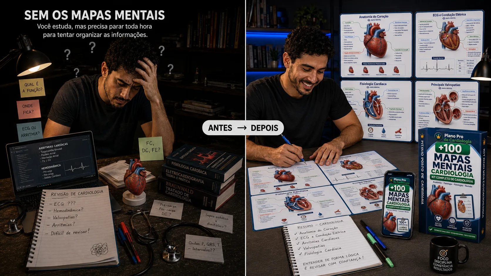 Estudante revisando